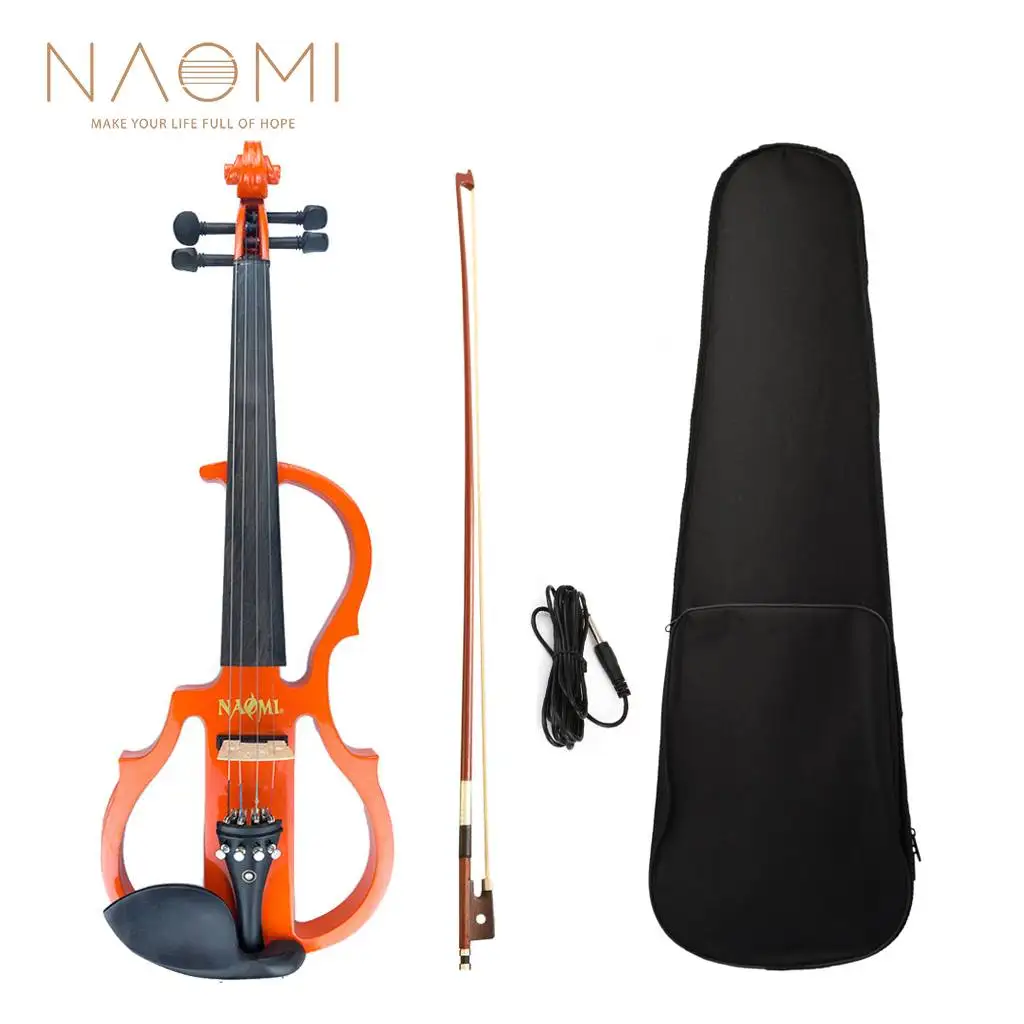 NAOMI 4/4 Electric E Violin Electronic Violin Maple Wood Violino Ebony Fingerboard Brazilwood Bow Musical Instruments With Case
NAOMI 4/4 Electric E Violin Electronic Violin Maple Wood Violino Ebony Fingerboard Brazilwood Bow Musical Instruments With Case