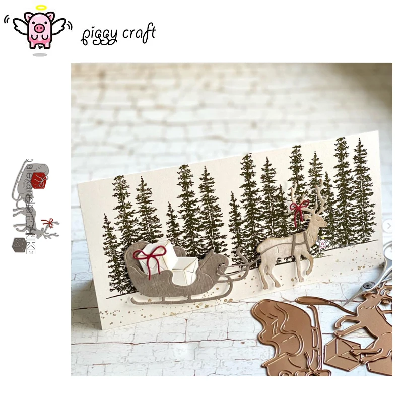 Piggy Craft metal cutting dies cut die mold Christmas deer sleigh Scrapbook paper craft knife mould blade punch stencils dies
Piggy Craft metal cutting dies cut die mold Christmas deer sleigh Scrapbook paper craft knife mould blade punch stencils dies