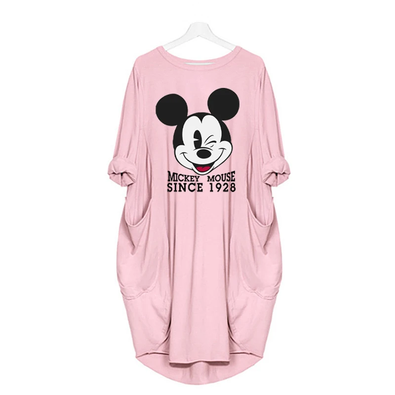 Dress Mickey Print Midi Loose Dresses Long Sleeve Vestidos Summer Pockets Casual Cartoon O Neck Ladies Robes Femme New
Dress Mickey Print Midi Loose Dresses Long Sleeve Vestidos Summer Pockets Casual Cartoon O Neck Ladies Robes Femme New