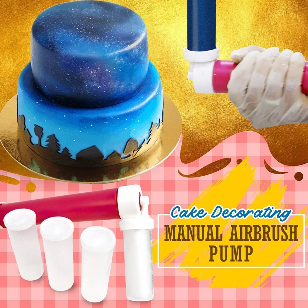 Cake Airbrush Sprayer Gun Manual Cake Coloring Sprayer Duster Desserts Kitchen Pastry Tool Spraying Coloring Baking Decoration
Cake Airbrush Sprayer Gun Manual Cake Coloring Sprayer Duster Desserts Kitchen Pastry Tool Spraying Coloring Baking Decoration