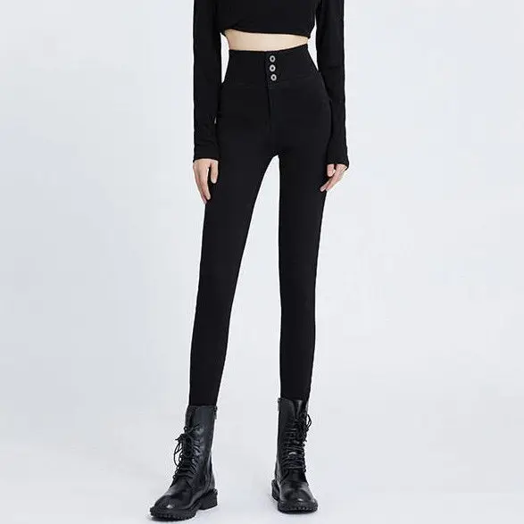 High waist jeans women's small feet carry hips sexy high thin tight pencil pants women