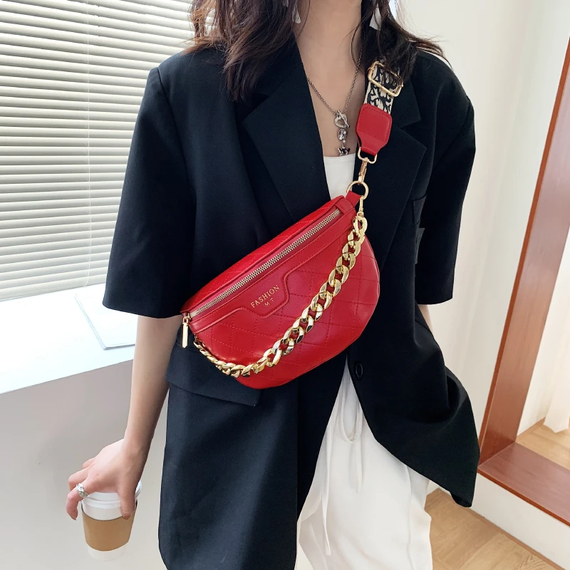 Thick Chain Fanny pack Luxury Female Belt Bag High quality Shoulder Crossbody Bags Chest pack Brand Designer Waist Bags Hip pack
Thick Chain Fanny pack Luxury Female Belt Bag High quality Shoulder Crossbody Bags Chest pack Brand Designer Waist Bags Hip pack