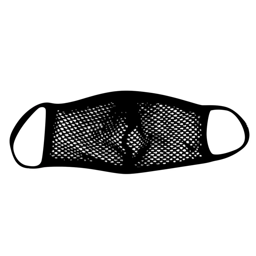 Однотонная сетчатая прозрачная маска для лица 1 шт. модная моющаяся защитная