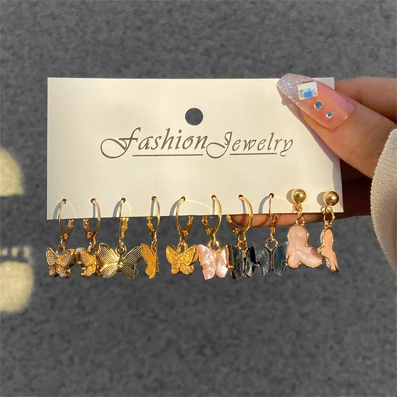 Vintage Colorful Butterfly Earring Set For Women Girls Cute Geometric Vintage Hoop Earrings Set Earrings
Vintage Colorful Butterfly Earring Set For Women Girls Cute Geometric Vintage Hoop Earrings Set Earrings