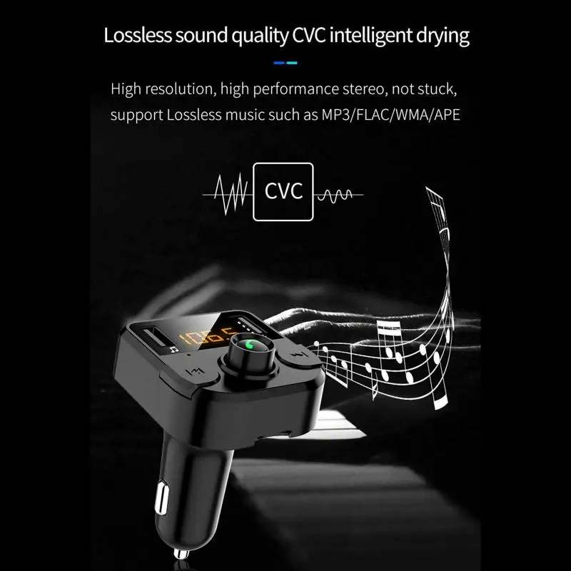 Bluetooth 5.0 Car Automobiles FM Transmitter MP3 Player Hands Free Radio ABS Adapter Kit USB Charger With LED Dot Matrix Screen
Bluetooth 5.0 Car Automobiles FM Transmitter MP3 Player Hands Free Radio ABS Adapter Kit USB Charger With LED Dot Matrix Screen