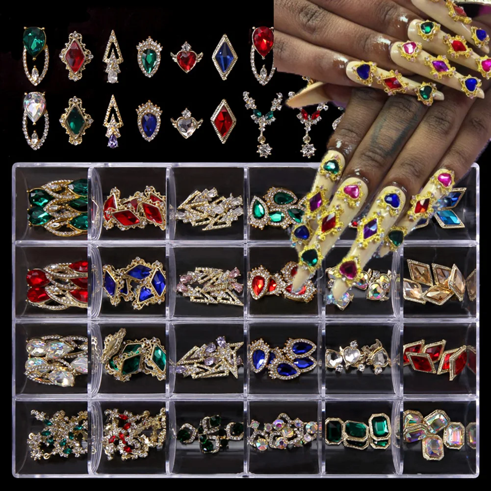24 Grids/box Nail Decor Mixed Size Flat Back Crystal Diamond Nail Art Rhinestones Set DIY Nail Art Decorations Manicure Supplies
24 Grids/box Nail Decor Mixed Size Flat Back Crystal Diamond Nail Art Rhinestones Set DIY Nail Art Decorations Manicure Supplies
