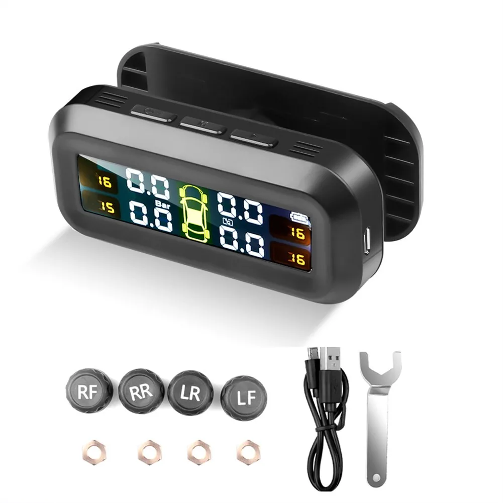 TPMS Wireless Car Tire Pressure Monitoring System Solar Power Digital Auto Tyre Pressure Warning Security Alarm
TPMS Wireless Car Tire Pressure Monitoring System Solar Power Digital Auto Tyre Pressure Warning Security Alarm
