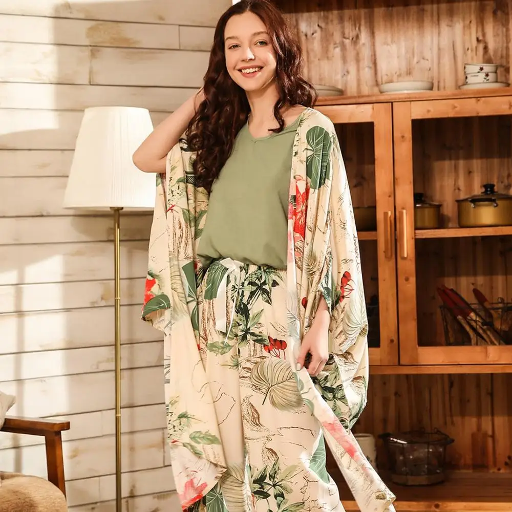 Han Spring Autumn Thin Women's Pajamas Suit Long-sleeved Comfortable Pijama Elegant Leisure Homewear Japanese Style Printing
Han Spring Autumn Thin Women's Pajamas Suit Long-sleeved Comfortable Pijama Elegant Leisure Homewear Japanese Style Printing