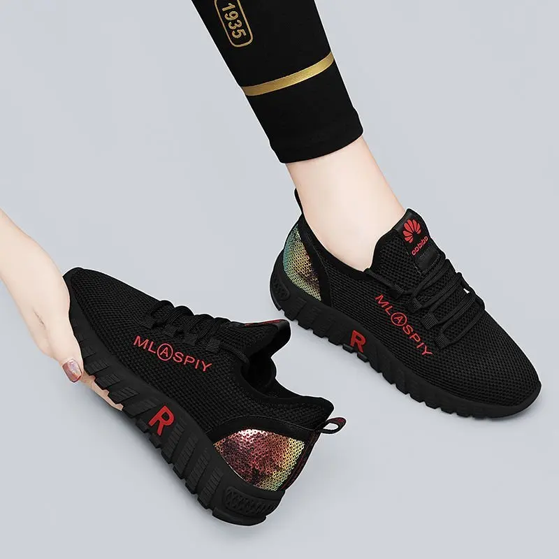 Women Sneakers Knit Woman Mesh Vulcanized Shoes Air Breathable Lace Up Platform Ladies Casual Shoes Female Comfort Flats Shoes
Women Sneakers Knit Woman Mesh Vulcanized Shoes Air Breathable Lace Up Platform Ladies Casual Shoes Female Comfort Flats Shoes