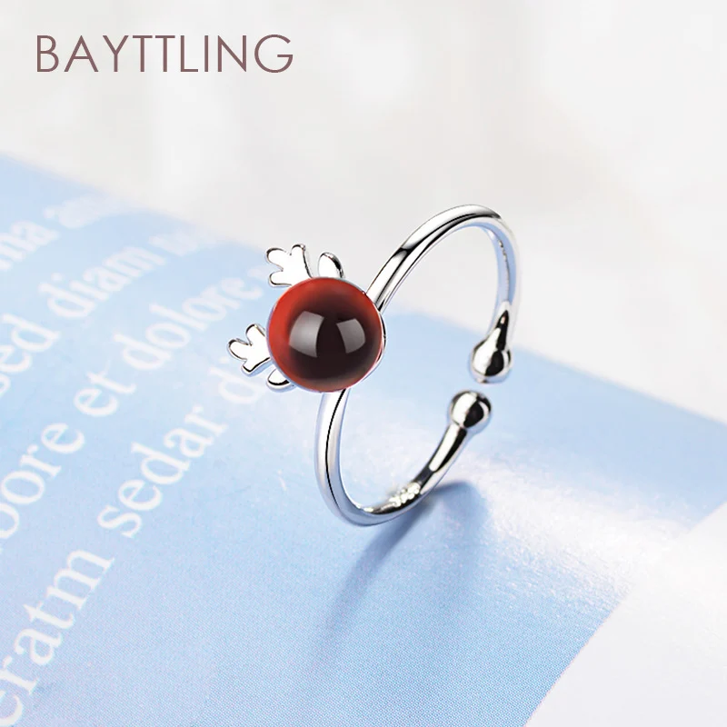 BAYTTLING Silver Color Red Antlers Round Open Ring For Women Fashion Jewelry Couple Ring Gift
BAYTTLING Silver Color Red Antlers Round Open Ring For Women Fashion Jewelry Couple Ring Gift