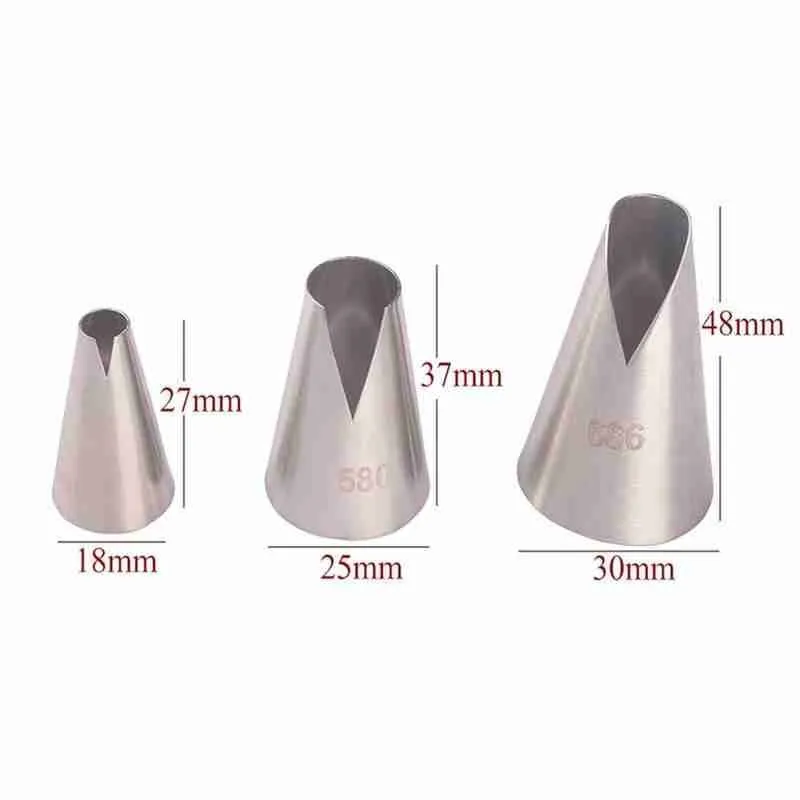 3Pcs/set Cake Nozzles Cream Cake Decoration Tools Cake Pastry Tools Fondant Head Nozzle Steel Piping Tips Icing Baking O3A9
3Pcs/set Cake Nozzles Cream Cake Decoration Tools Cake Pastry Tools Fondant Head Nozzle Steel Piping Tips Icing Baking O3A9