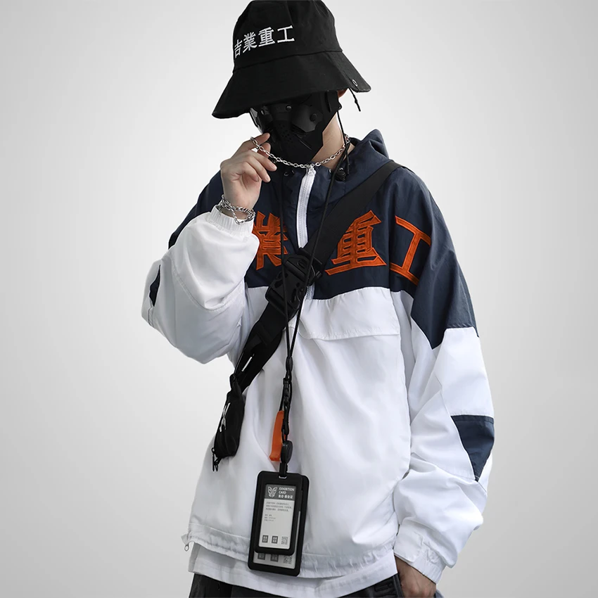 Dropshipping Fashion Brand Autumn Embroidered Hooded Pullover Jacket Loose Hip-hop Spliced Long-sleeved Top Zip Up Coats
Dropshipping Fashion Brand Autumn Embroidered Hooded Pullover Jacket Loose Hip-hop Spliced Long-sleeved Top Zip Up Coats