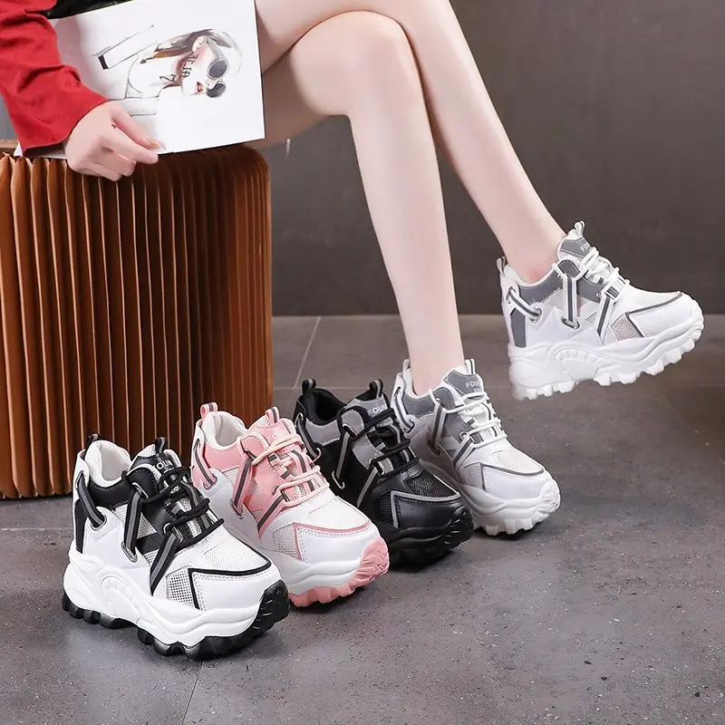 Rimocy 2021 New Women' Chunky Sneakers Breathable Mesh Casual Shoes Woman Thick Bottom Ladies Height Increasing Platform Shoes
Rimocy 2021 New Women' Chunky Sneakers Breathable Mesh Casual Shoes Woman Thick Bottom Ladies Height Increasing Platform Shoes