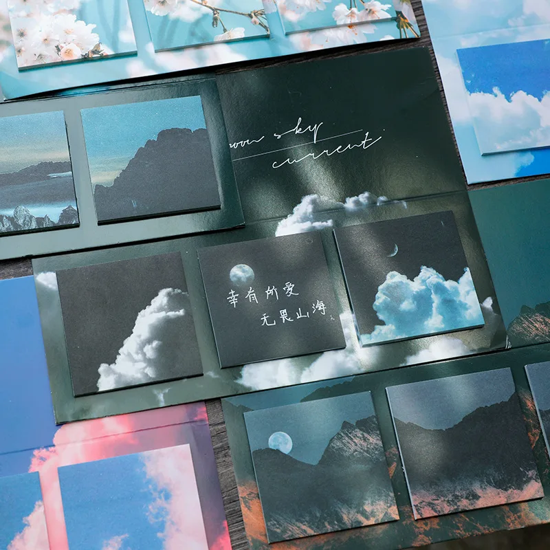 

60 шт., блокноты для заметок в стиле Фэнтези, неба, облака, лунного света