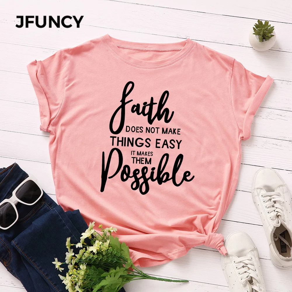 JFUNCY Plus Size Summer Women's T-shirts 100% Cotton T Shirt Creative Letter Print Mom Tshirt Short Sleeve Loose Female Tee Top
JFUNCY Plus Size Summer Women's T-shirts 100% Cotton T Shirt Creative Letter Print Mom Tshirt Short Sleeve Loose Female Tee Top