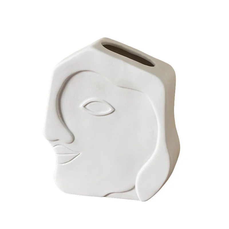 Face Ceramic Tabletop Nordic Vase Simple Creative Modern Fashion Flower Vase Small Jarrones Decorativos Room Accessories AH50VS
Face Ceramic Tabletop Nordic Vase Simple Creative Modern Fashion Flower Vase Small Jarrones Decorativos Room Accessories AH50VS
