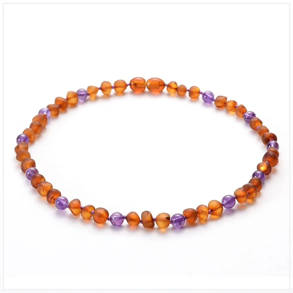 Baltic Sea Natural Amber Baby Beaded Purple Crystal Necklace Baby Teething Amber Necklace Jewelry Safety Health Environmental
Baltic Sea Natural Amber Baby Beaded Purple Crystal Necklace Baby Teething Amber Necklace Jewelry Safety Health Environmental