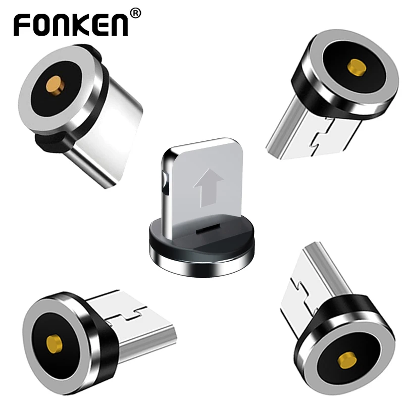 FONKEN 5 шт. Магнитный кабель адаптер мобильный телефон Micro Тип USB C пыле магнитные
