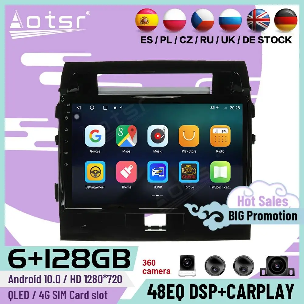 128G Carplay Android плеер для Toyota Land Cruiser 200 2008 2009 2010 2011 2012 2013 2014 2015 GPS автомобильный радиоприемник, головное устройство
128G Carplay Android плеер для Toyota Land Cruiser 200 2008 2009 2010 2011 2012 2013 2014 2015 GPS автомобильный радиоприемник, головное устройство