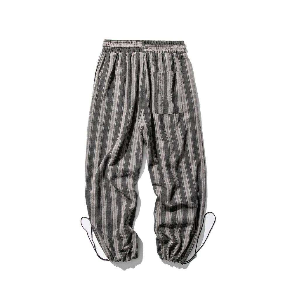 Chinese traditional kung fu wushu pants Loose clothing for men male Striped elastic waist oriental style cargo pants trousers
Chinese traditional kung fu wushu pants Loose clothing for men male Striped elastic waist oriental style cargo pants trousers