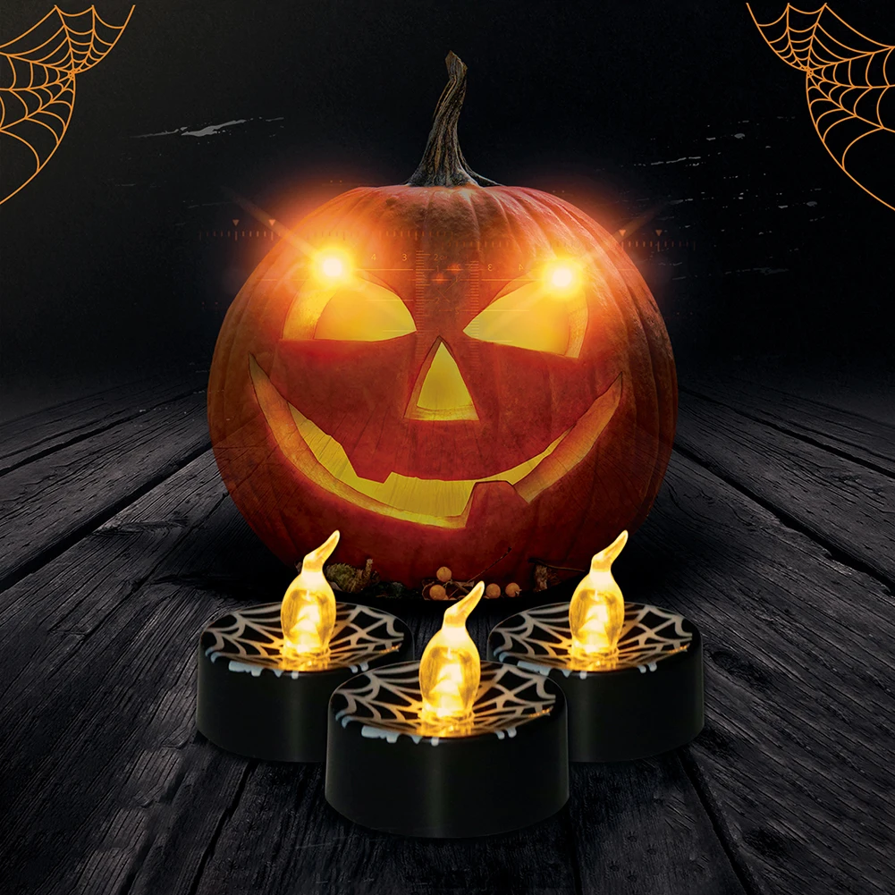 12pcs Halloween Flameless Black Electronic Candle Lantern Creative Spider Web Ghost Festival Decoration Flameless Candle Light
12pcs Halloween Flameless Black Electronic Candle Lantern Creative Spider Web Ghost Festival Decoration Flameless Candle Light