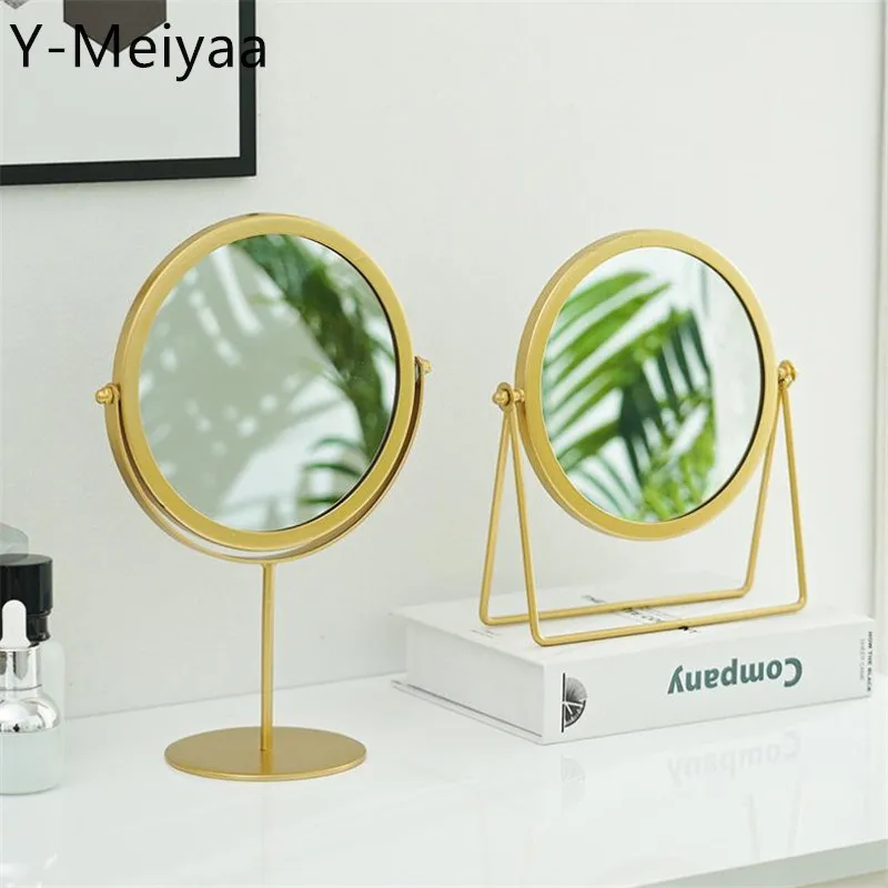 Portable 2 Style Spin Makeup Mirror Retro Metal Gold Home Desktop Square Round Shape Mirror Dormitory Makeup Mirror 20#
Portable 2 Style Spin Makeup Mirror Retro Metal Gold Home Desktop Square Round Shape Mirror Dormitory Makeup Mirror 20#