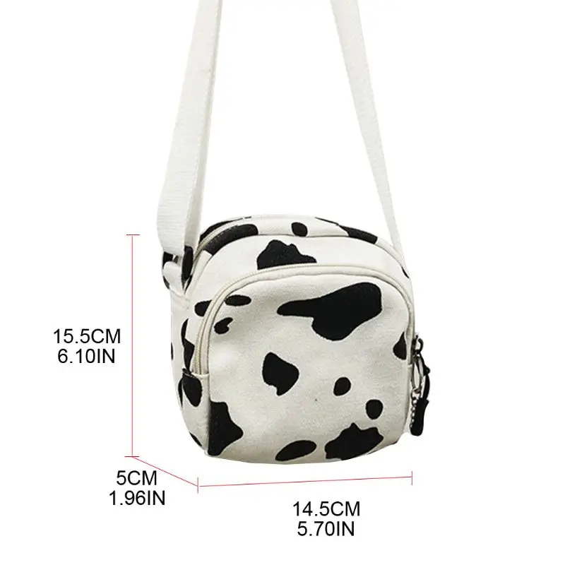 066F Women Girl Cartoon Cow Print Shoulder Crossbody Bag Canvas Satchel Messenger Tote Phone Purse
066F Women Girl Cartoon Cow Print Shoulder Crossbody Bag Canvas Satchel Messenger Tote Phone Purse