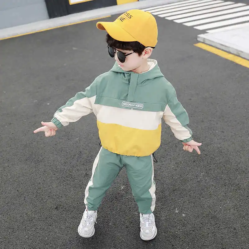Children Clothing Hooded Boys' Tracksuit Clothes Set Patchwork Sport Suit Kid Zipper Jacket Long Pants Children Clothes Suit
Children Clothing Hooded Boys' Tracksuit Clothes Set Patchwork Sport Suit Kid Zipper Jacket Long Pants Children Clothes Suit