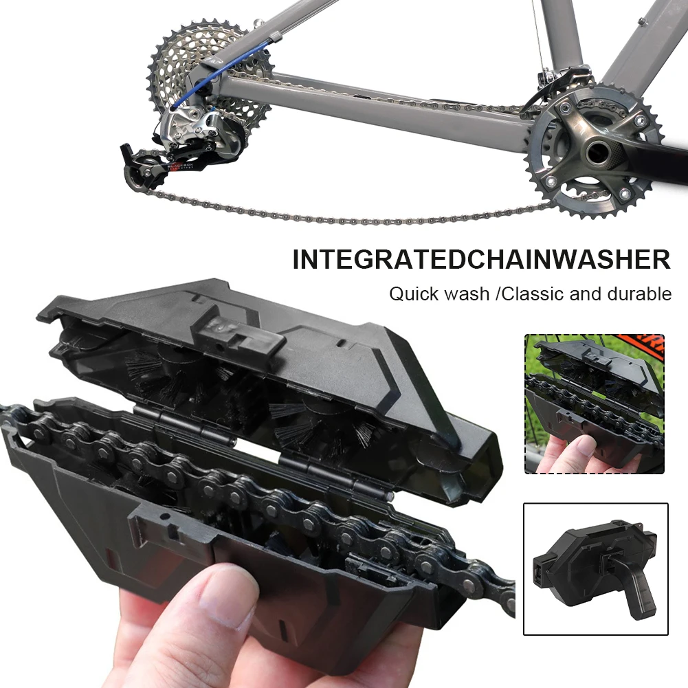 Portable Bicycle chain washer 3D Chain Brush Wash Tool Set MTB Bike Protection Oil Bike Chain for Mountain Bicycle
Portable Bicycle chain washer 3D Chain Brush Wash Tool Set MTB Bike Protection Oil Bike Chain for Mountain Bicycle