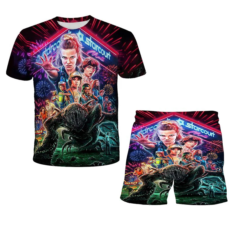 Strange things Suit Tshirts+Pants Clothing Sets summer Boys Clothes Suits Children Shorts Short Sleeve Boy Girls Beach Shorts
Strange things Suit Tshirts+Pants Clothing Sets summer Boys Clothes Suits Children Shorts Short Sleeve Boy Girls Beach Shorts
