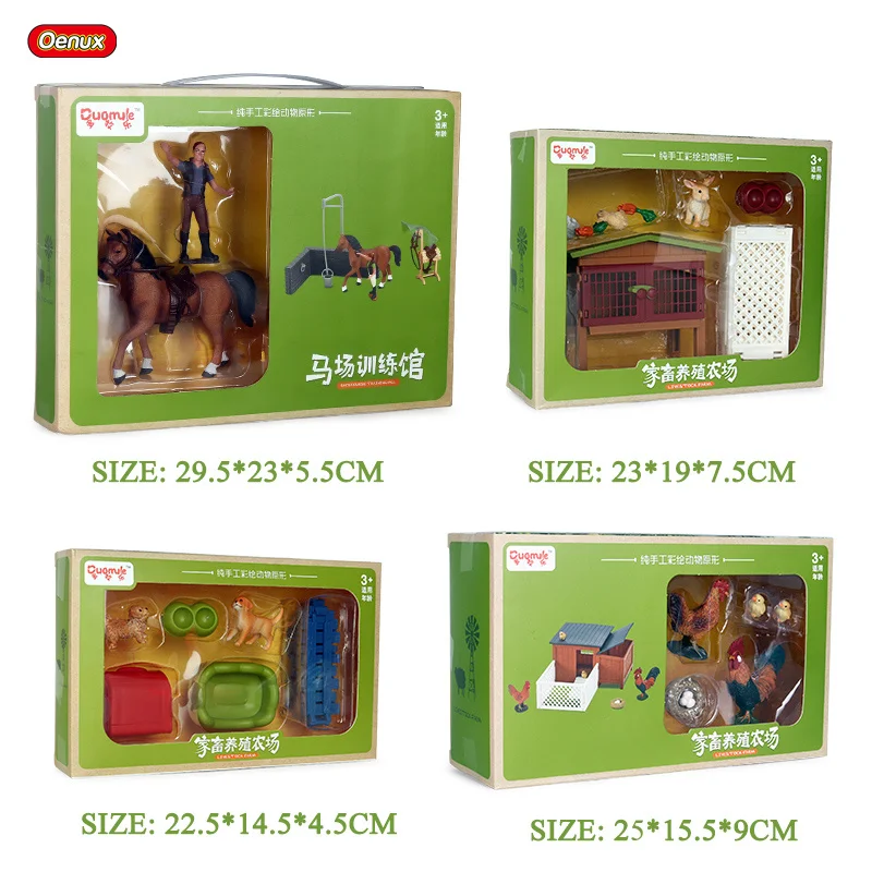 Oenux Simulation Farm Zoo Animals Farmer Dog Chicken Horse Rabbit Action Figure Poultry Animal Miniature PVC Model Toy Kids Gift
Oenux Simulation Farm Zoo Animals Farmer Dog Chicken Horse Rabbit Action Figure Poultry Animal Miniature PVC Model Toy Kids Gift