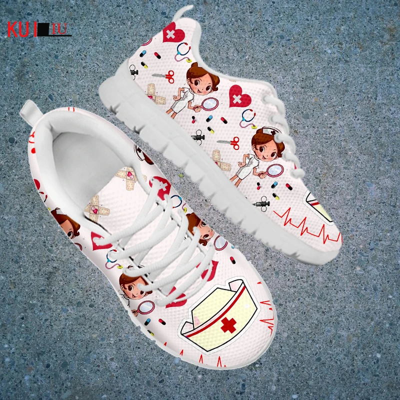 KUILIU Fashion Nurse White Shoes Women Breathable Sneakers Casual Shoe Comforable Mesh Breath Famale Flat Lace Up Dropshipping
KUILIU Fashion Nurse White Shoes Women Breathable Sneakers Casual Shoe Comforable Mesh Breath Famale Flat Lace Up Dropshipping