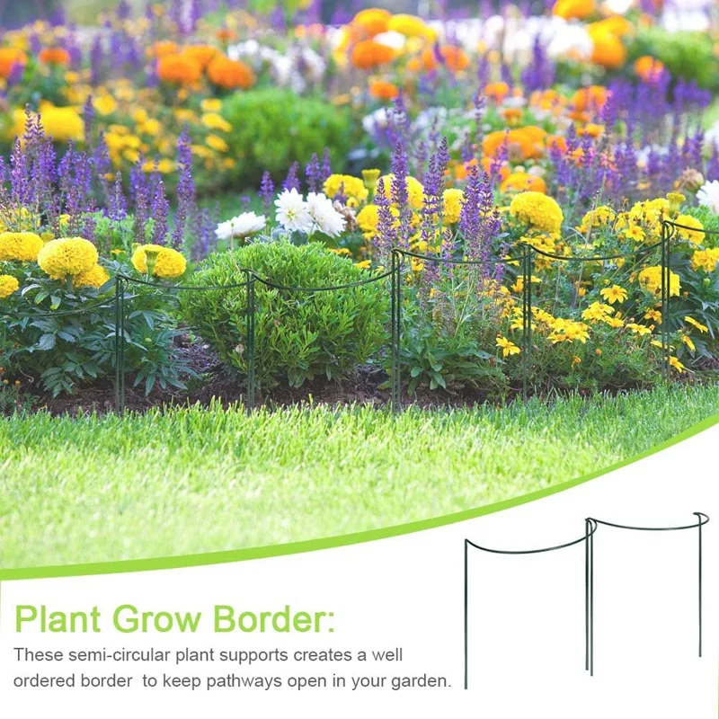 Plant Support Stake, 8-Pack Half Round Metal Garden Plant Supports, Green Garden Plant Support Ring, Garden Border Promotion
Plant Support Stake, 8-Pack Half Round Metal Garden Plant Supports, Green Garden Plant Support Ring, Garden Border Promotion