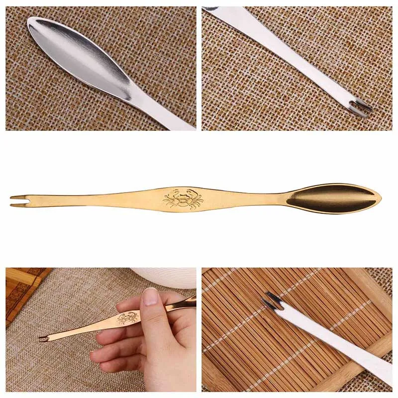 

New Stainless Steel Claws To Eat Crab Tool Seafood Lobster Crab Pin Stripping Fork Fruit Fork Kitchen Tools