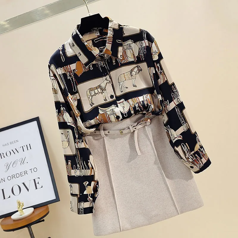 Vintage Cartoon Print Women Blouse Casual Long Sleeve Lapel Female Tops and Blouses Loose Fashion Shirt Camisas Femininas
Vintage Cartoon Print Women Blouse Casual Long Sleeve Lapel Female Tops and Blouses Loose Fashion Shirt Camisas Femininas
