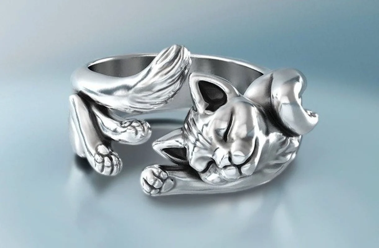 Classic Fashion Silver Color Women Ring Cute Engraving Pattern Cat Sleep Engagement Wedding Jewelry US 5-11
Classic Fashion Silver Color Women Ring Cute Engraving Pattern Cat Sleep Engagement Wedding Jewelry US 5-11