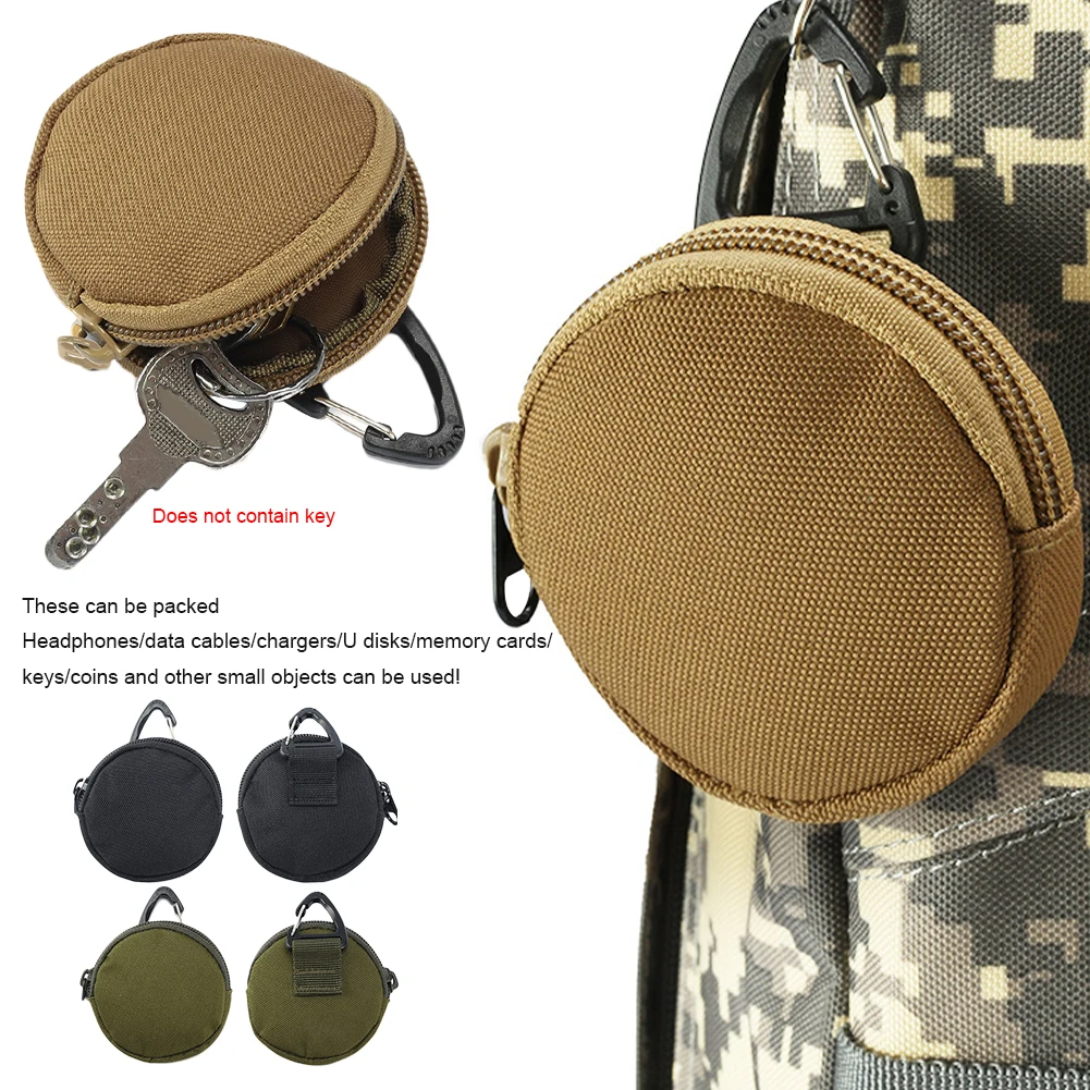 Waist Belt Bag Portable Tactical EDC Pouch Round Coin Purse Keychain Earphone Holder Nylon with Hook for Camping Hiking Cycling
Waist Belt Bag Portable Tactical EDC Pouch Round Coin Purse Keychain Earphone Holder Nylon with Hook for Camping Hiking Cycling