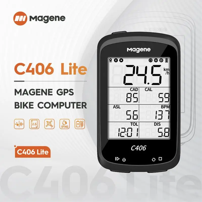 Magene C406 Lite Wireless Code Meter Waterproof MTB Bike Code Meter Riding Speed Bluetooth Wireless GPS Smart Code Meter
Magene C406 Lite Wireless Code Meter Waterproof MTB Bike Code Meter Riding Speed Bluetooth Wireless GPS Smart Code Meter