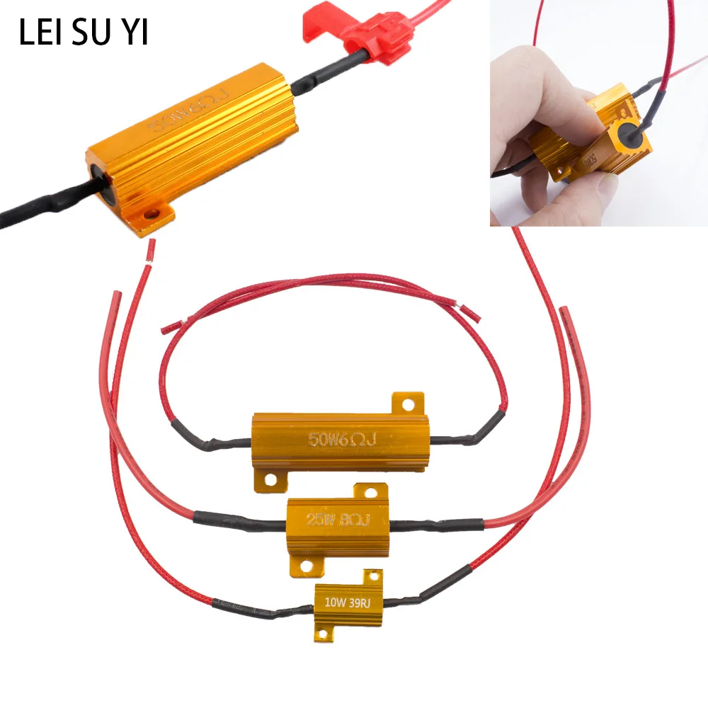 4x 10W 25W 50W 6Ohm 8Ohm LED Load Resistors LED Turn Signal Resistor Flasher Adaptor Flash Fix Error for LED Turn Signal Lights 
4x 10W 25W 50W 6Ohm 8Ohm LED Load Resistors LED Turn Signal Resistor Flasher Adaptor Flash Fix Error for LED Turn Signal Lights