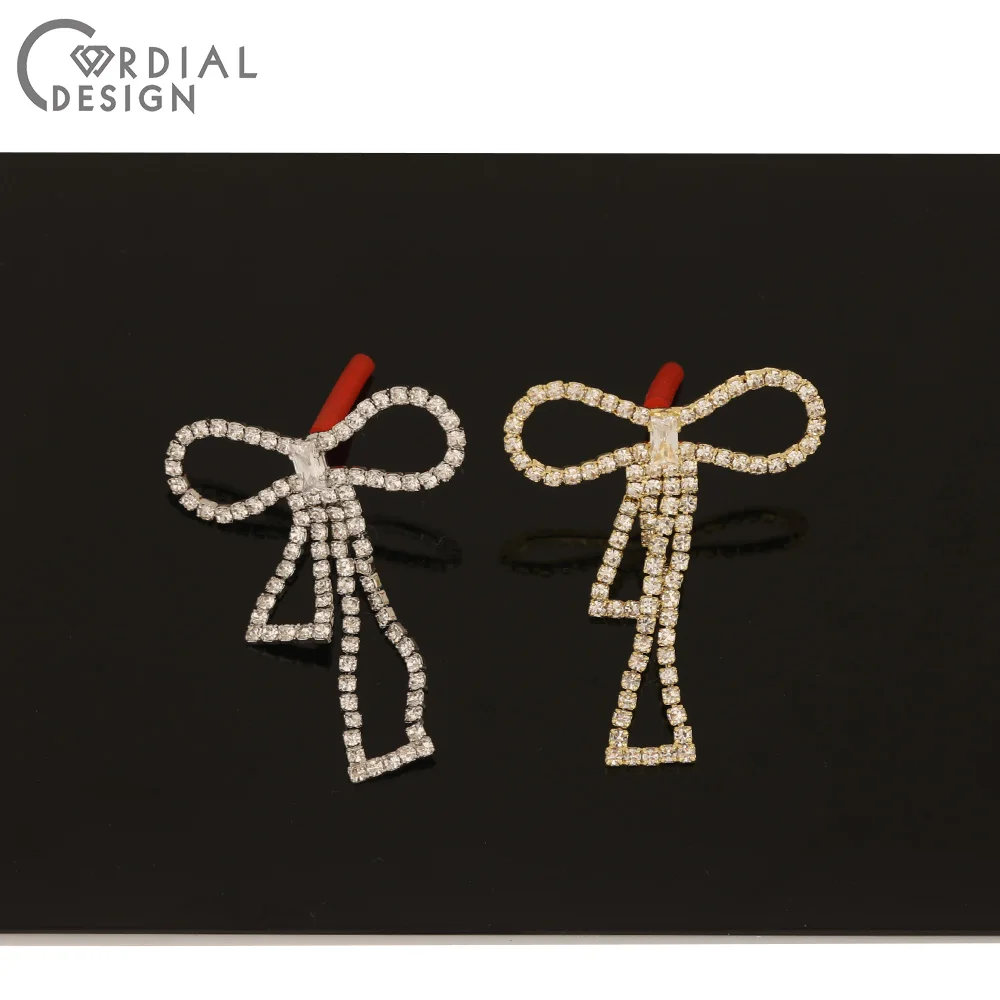 Cordial Design 30Pcs 31*38MM Jewelry Accessories/Rhinestone Earrings Stud/Bowknot Shape/DIY Making/Jewelry Findings & Components
Cordial Design 30Pcs 31*38MM Jewelry Accessories/Rhinestone Earrings Stud/Bowknot Shape/DIY Making/Jewelry Findings & Components