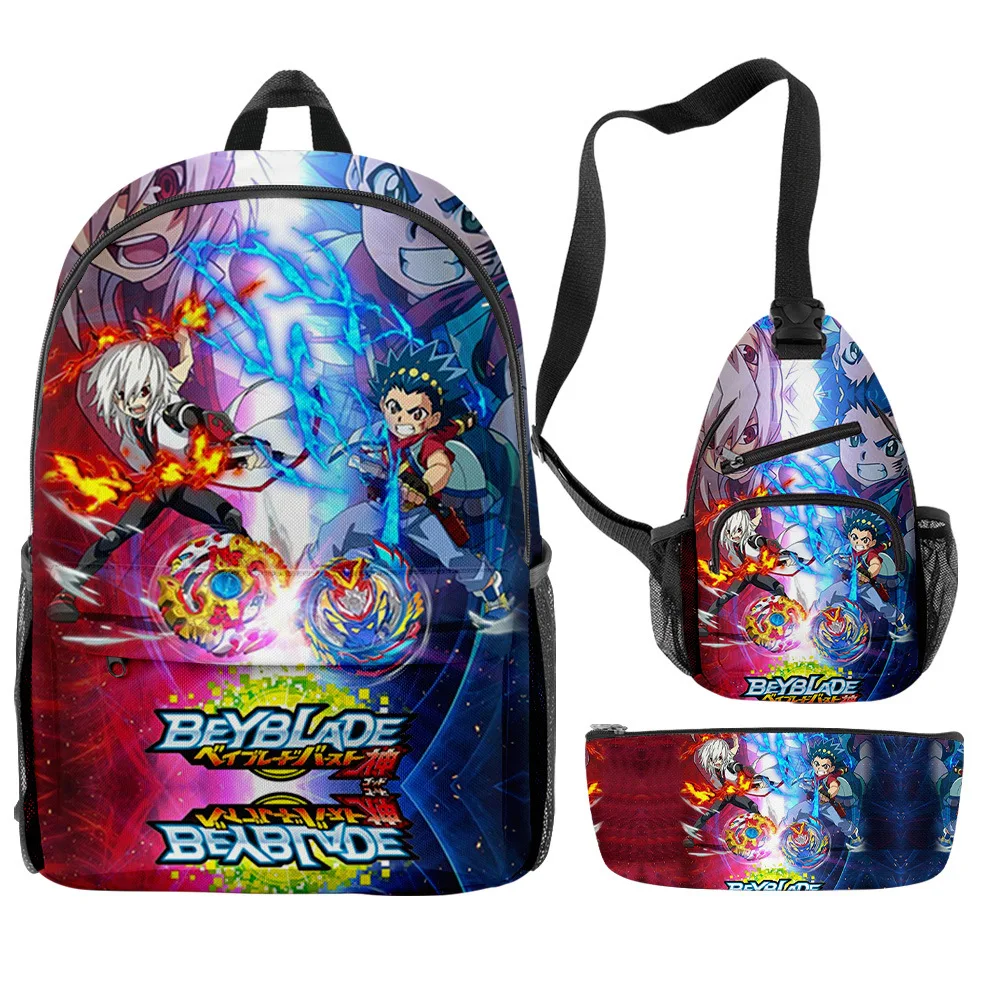 Cartoon 3PCS/Set Beyblade Burst Evolution Children Boys Girls Backpack Schoolbag Women Men Waterproof Oxford 3D Travel Bag
Cartoon 3PCS/Set Beyblade Burst Evolution Children Boys Girls Backpack Schoolbag Women Men Waterproof Oxford 3D Travel Bag