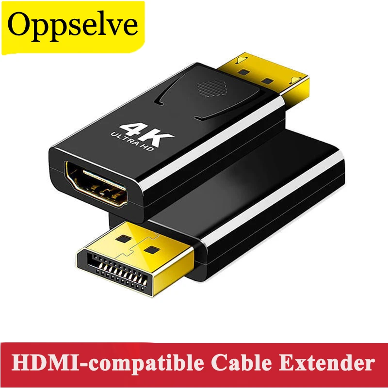 

4K HD Male to Female HDMI-compatible Connector Ethernet Cabo DP to HDMI-compatible Adapter HDMI-compatible to VGA RJ45 Conventer