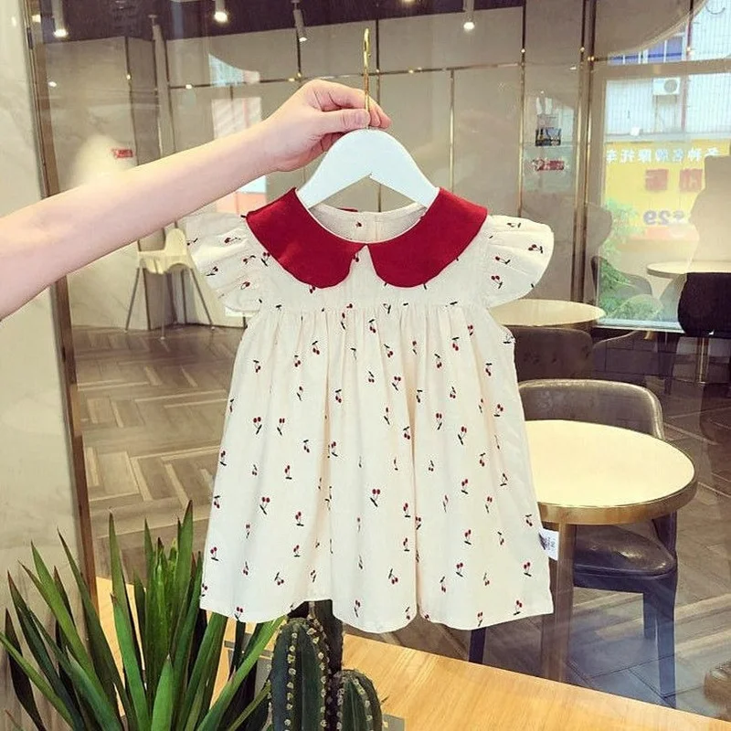 Toddler Girls Cotton Dress Summer 2021 New Baby Girl Princess Party Birthday Dress Cherry Print Casual Children Kids Clothing 
Toddler Girls Cotton Dress Summer 2021 New Baby Girl Princess Party Birthday Dress Cherry Print Casual Children Kids Clothing