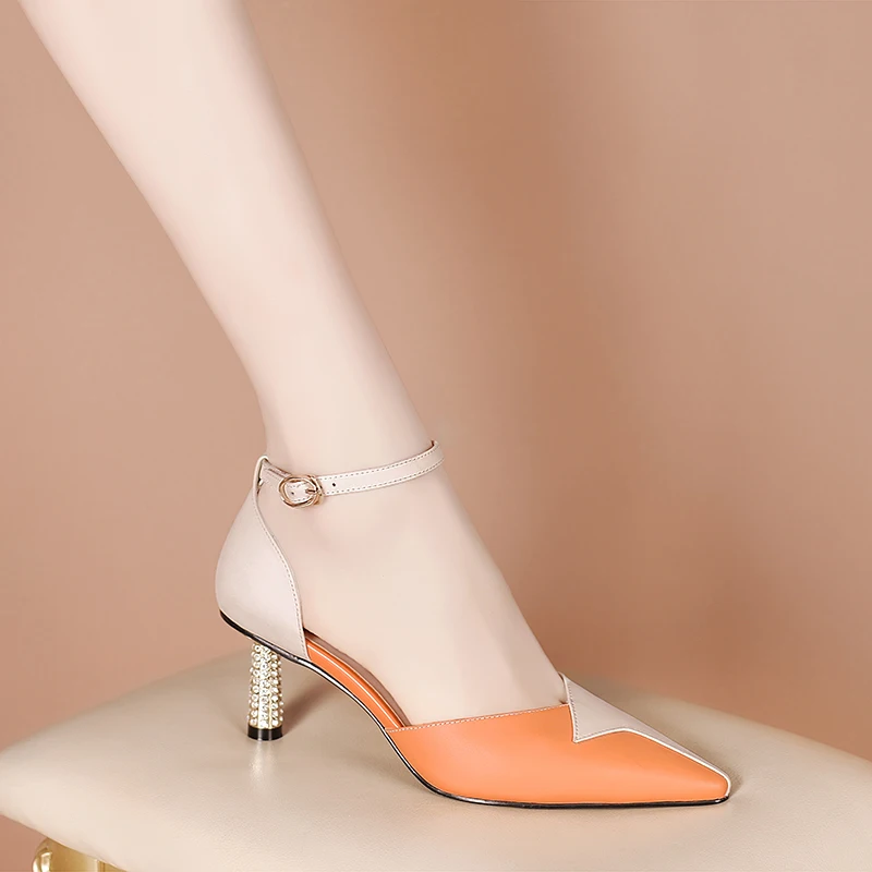 Elegant poined Toe Shoes Woman high Heels 2021 Fashion Women Genuine Leather Women Shoes Classic Spring Newest Pumps Female
Elegant poined Toe Shoes Woman high Heels 2021 Fashion Women Genuine Leather Women Shoes Classic Spring Newest Pumps Female
