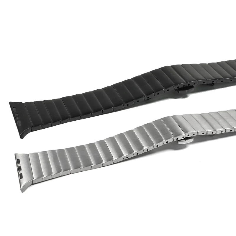 Stainless Steel Strap For Apple Watch Band 44mm 40mm Man Metal Butterfly Link Bracelet Iwatch Series 6 SE 5 4 3 2 42mm 38mm | Наручные