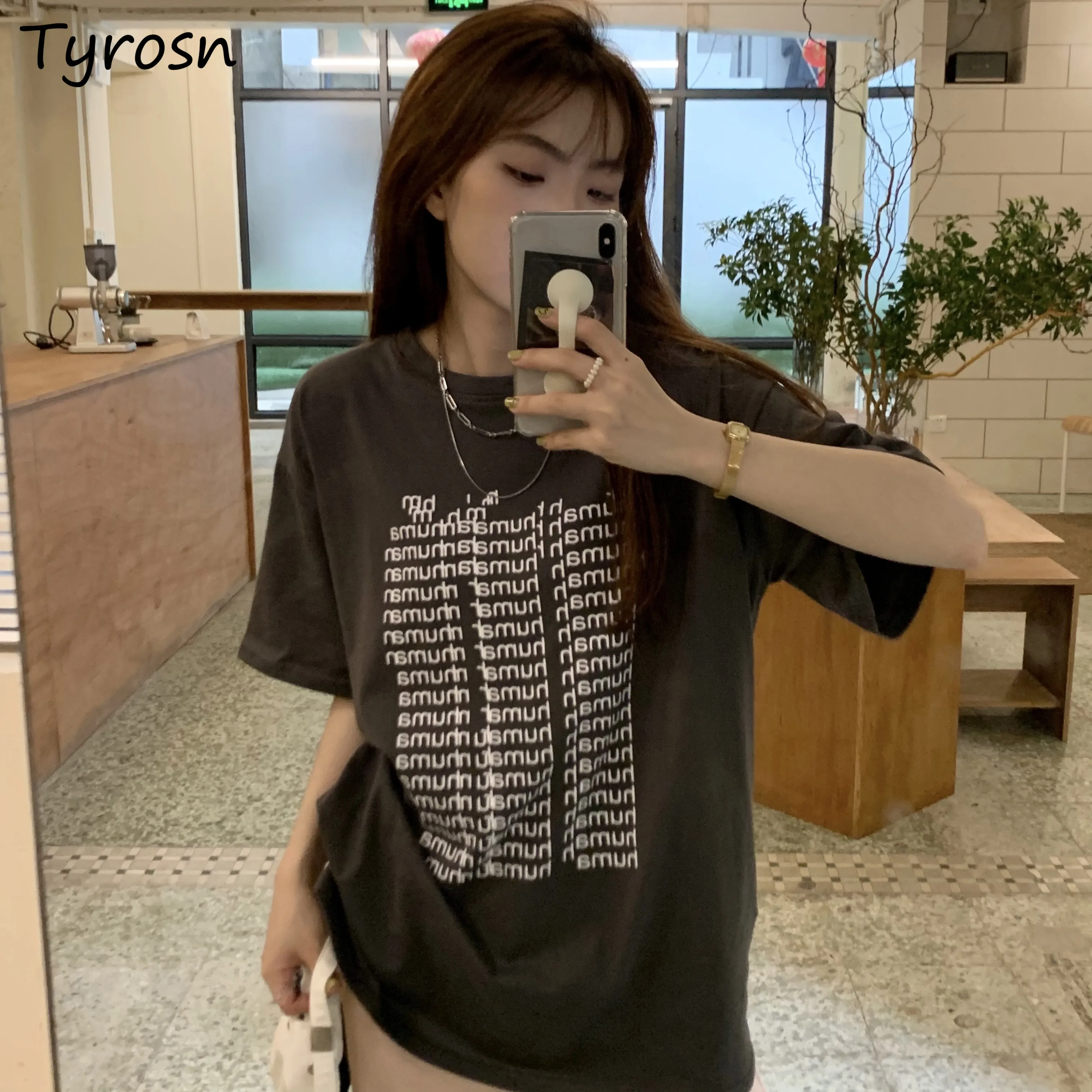 T-shirts Women Summer Short Sleeve Letter Printed BF Streetwear Loose Casual Students Chic Simple Ulzzang Fashion Ins Leisure
T-shirts Women Summer Short Sleeve Letter Printed BF Streetwear Loose Casual Students Chic Simple Ulzzang Fashion Ins Leisure