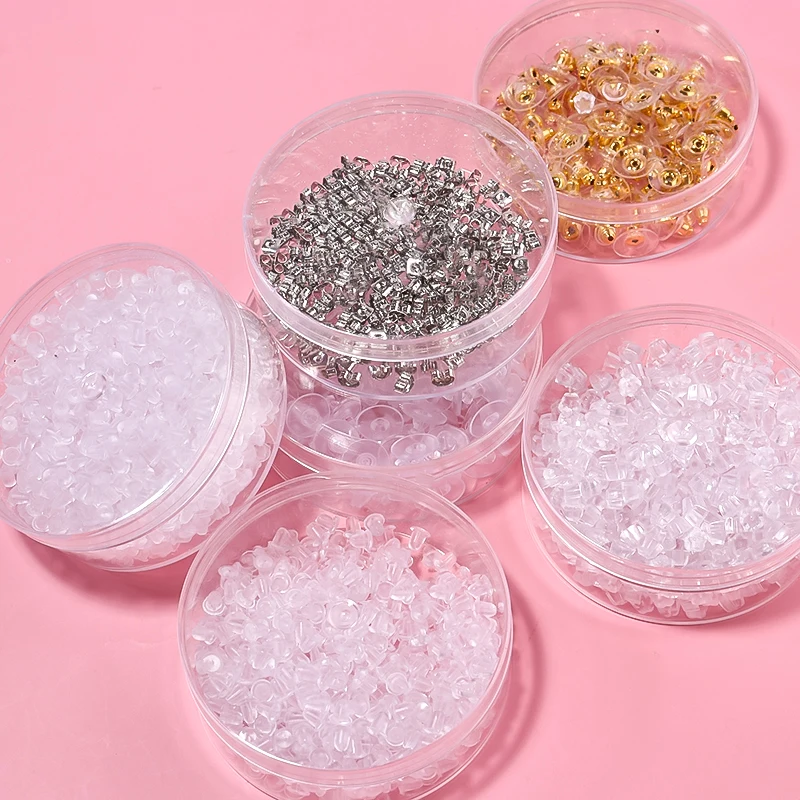 100-600Pcs Transparent Rubber Bullet Earrings Back Stoppers Plug Caps For DIY Jewelry Making Accessories Supplies (Contain Box) 
100-600Pcs Transparent Rubber Bullet Earrings Back Stoppers Plug Caps For DIY Jewelry Making Accessories Supplies (Contain Box)