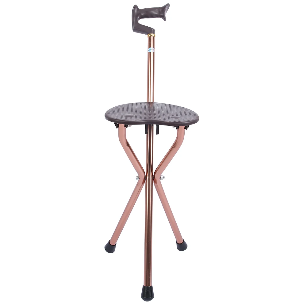 2 in 1 Folding Walking Stick Tripod Stool Elderly Hiking Aluminum Alloy Non-slip Massage Walking Cane Rest Seat Chair Crutch
2 in 1 Folding Walking Stick Tripod Stool Elderly Hiking Aluminum Alloy Non-slip Massage Walking Cane Rest Seat Chair Crutch