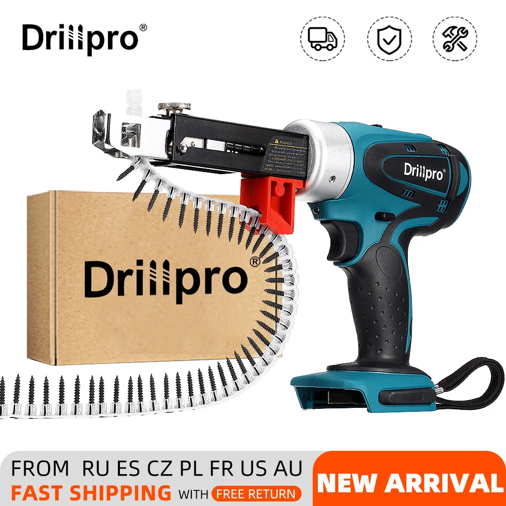 Электрический гвоздезабивной пистолет Drillpro, степлер, деревообрабатывающий Электрический клейкий пистолет для мебели, электроинструменты ...
Электрический гвоздезабивной пистолет Drillpro, степлер, деревообрабатывающий Электрический клейкий пистолет для мебели, электроинструменты ...