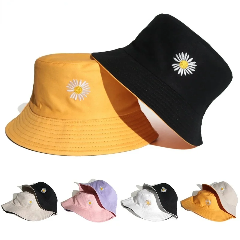 Double sided Daisy fisherman hat female tide sunshade basin hat sunflower chrysanthemum embroidery sun hat male
Double sided Daisy fisherman hat female tide sunshade basin hat sunflower chrysanthemum embroidery sun hat male